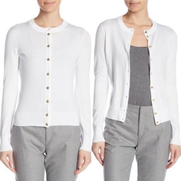 j crew white cardigan